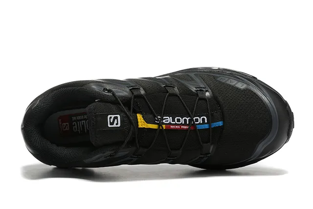 Salomon Black Beige Molded Synthetic Cage Mesh Upper Running Shoes 12