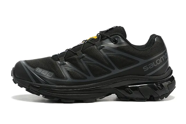 Salomon Black Beige Molded Synthetic Cage Mesh Upper Running Shoes 14