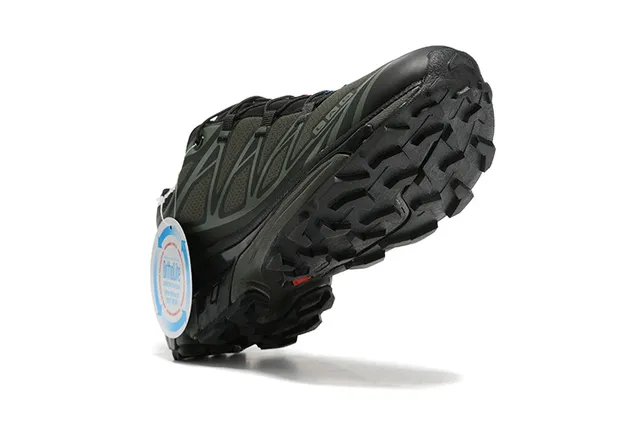 Salomon Black Beige Molded Synthetic Cage Mesh Upper Running Shoes 16