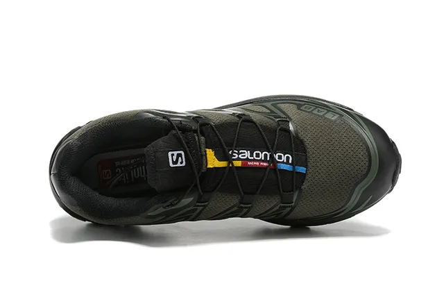 Salomon Black Beige Molded Synthetic Cage Mesh Upper Running Shoes 19