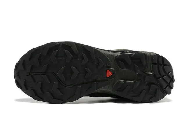 Salomon Black Beige Molded Synthetic Cage Mesh Upper Running Shoes 20