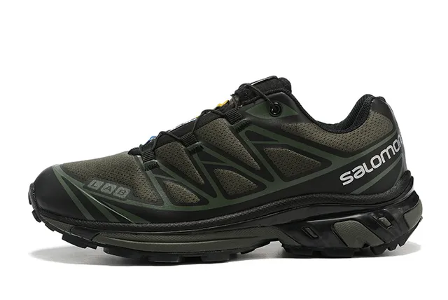 Salomon Black Beige Molded Synthetic Cage Mesh Upper Running Shoes 21