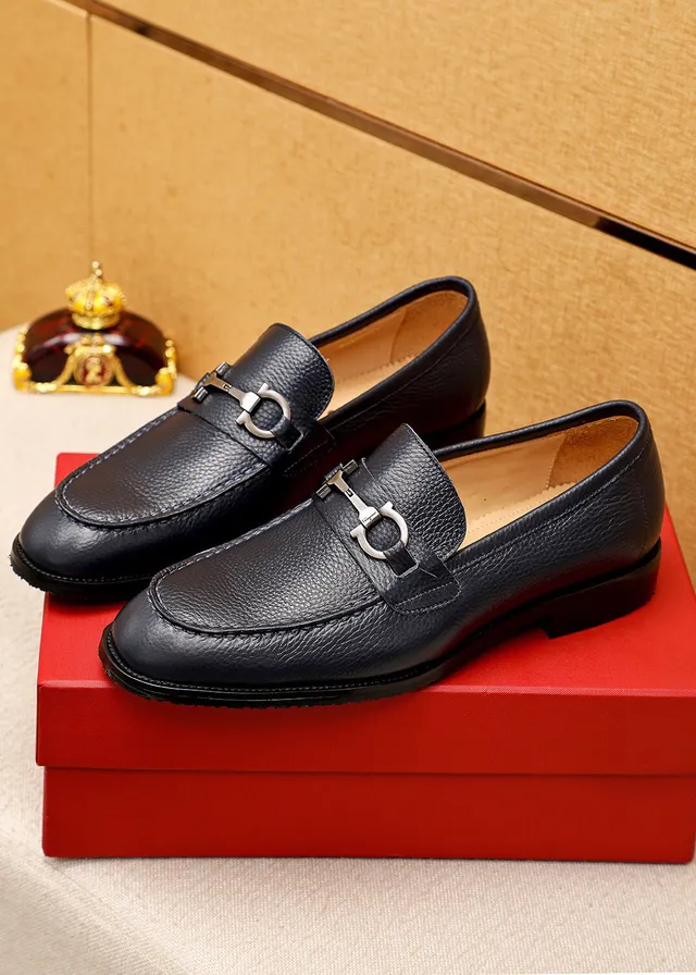 Salvatore Ferragamo Gancini Loafer Black Pebbled Leather Horsebit Loafer 2