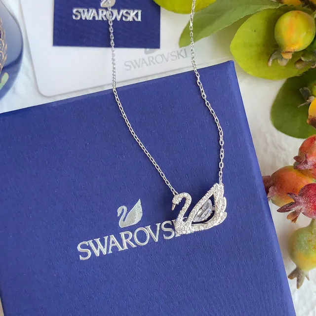 Swarovski Cisne de Cristal Collier Pendentif Pavé 2