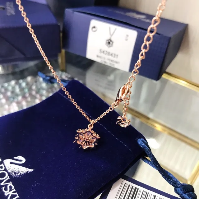 Swarovski Snowflake Crystal Pendant Necklace 2