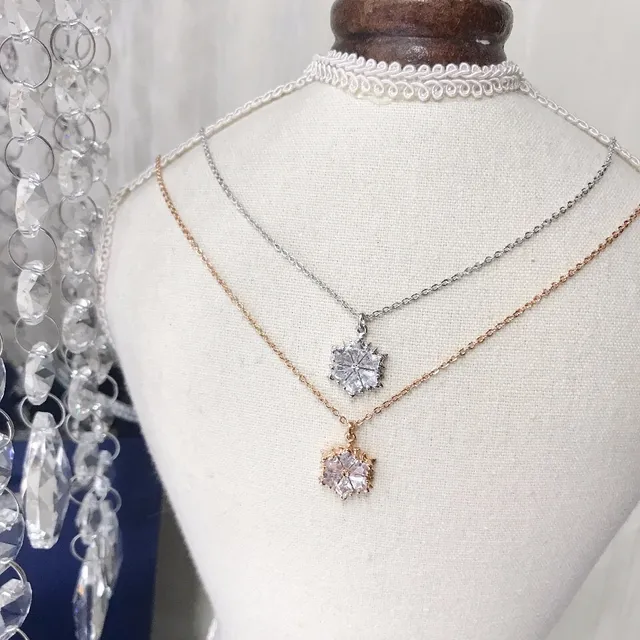 Swarovski Snowflake Crystal Pendant Necklace 4