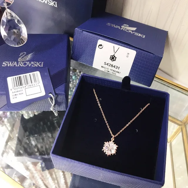 Swarovski Snowflake Crystal Pendant Necklace 7