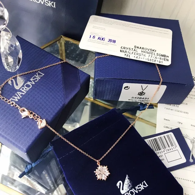 Swarovski Snowflake Crystal Pendant Necklace 8