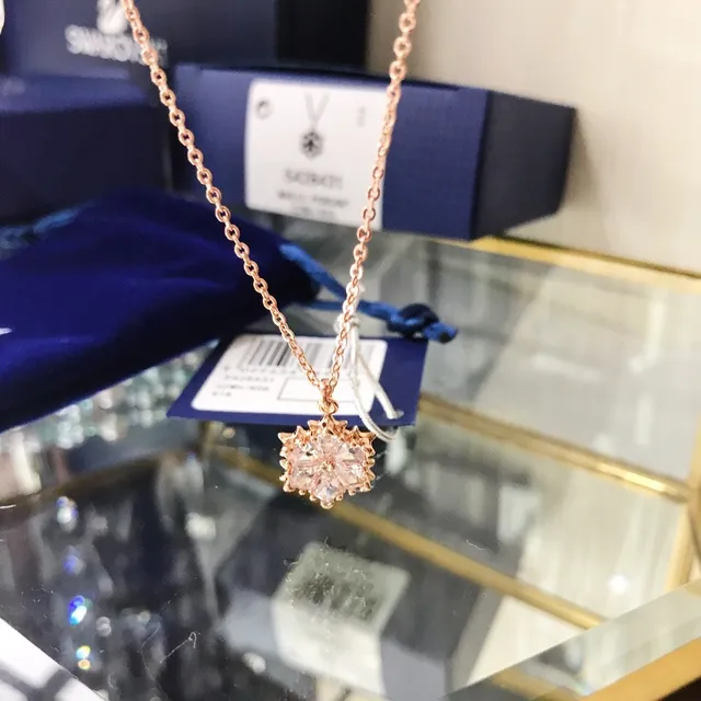 Swarovski Snowflake Crystal Pendant Necklace 9