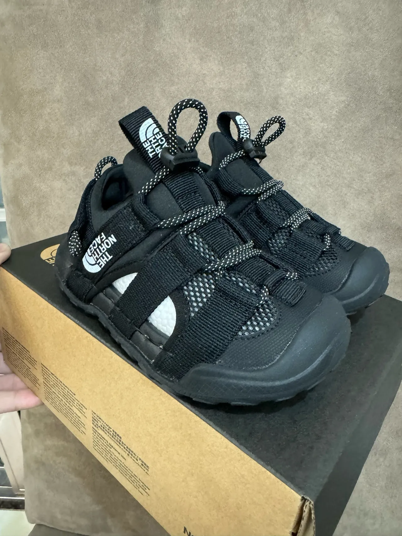 The North Face Beige Black Multi-Strap Hook-and-Loop Closure Casual Sandals 4