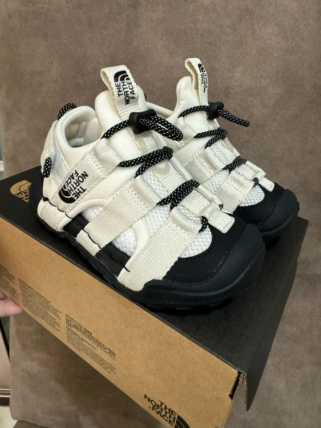 The North Face Beige Black Multi-Strap Hook-and-Loop Closure Casual Sandals 5