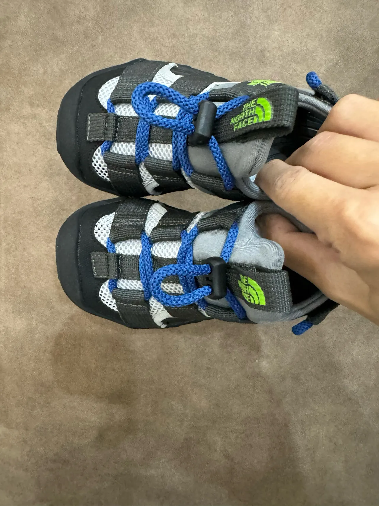 The North Face Beige Black Multi-Strap Hook-and-Loop Closure Casual Sandals 9