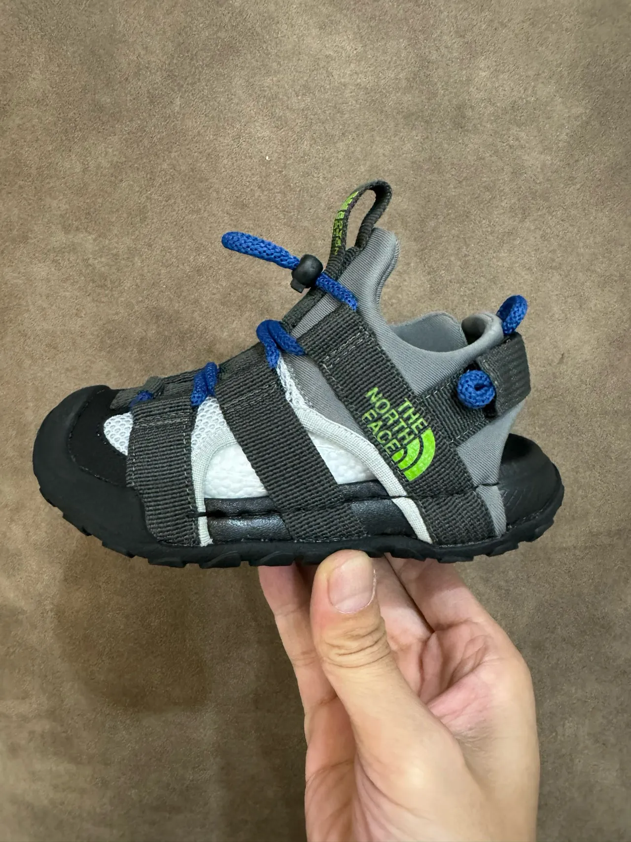 The North Face Beige Black Multi-Strap Hook-and-Loop Closure Casual Sandals 10