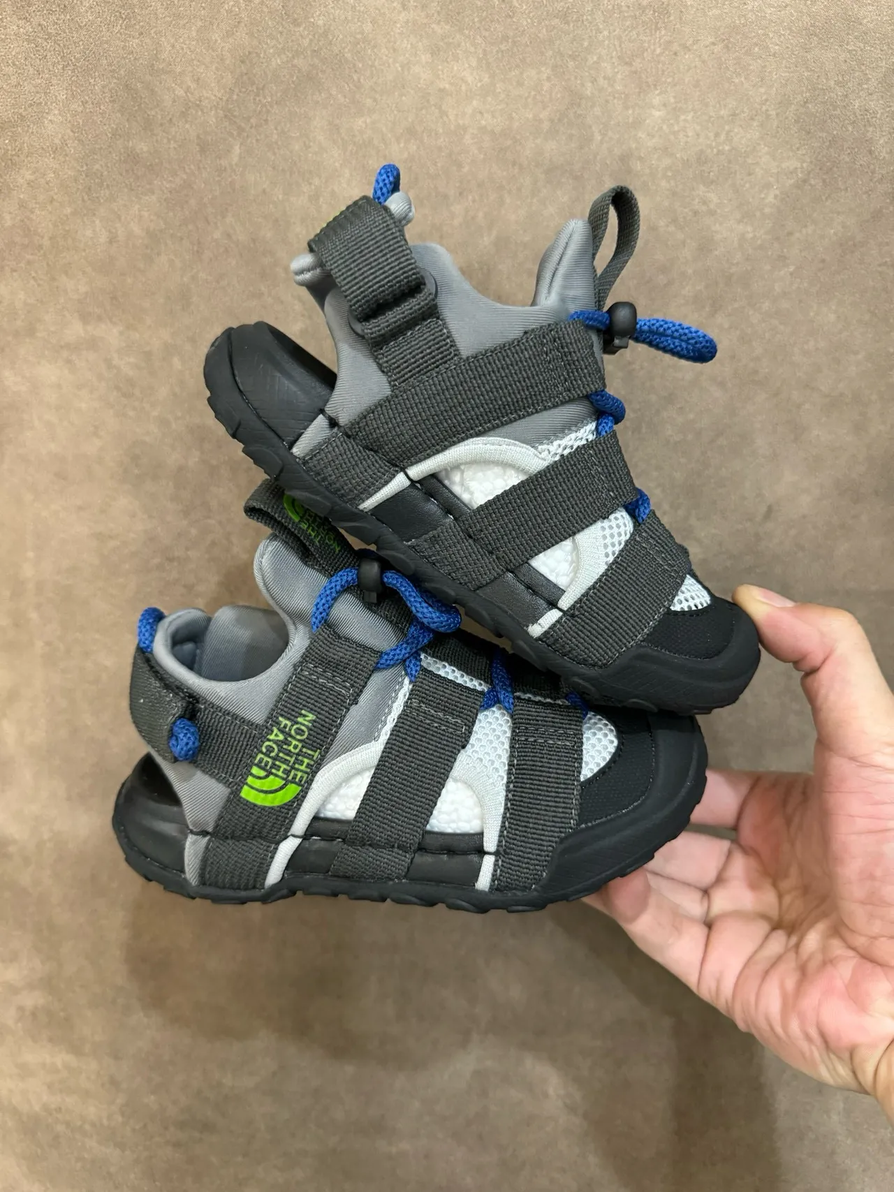 The North Face Beige Black Multi-Strap Hook-and-Loop Closure Casual Sandals 16