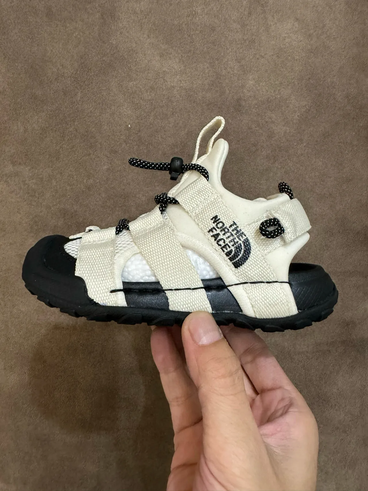 The North Face Beige Black Multi-Strap Hook-and-Loop Closure Casual Sandals 21