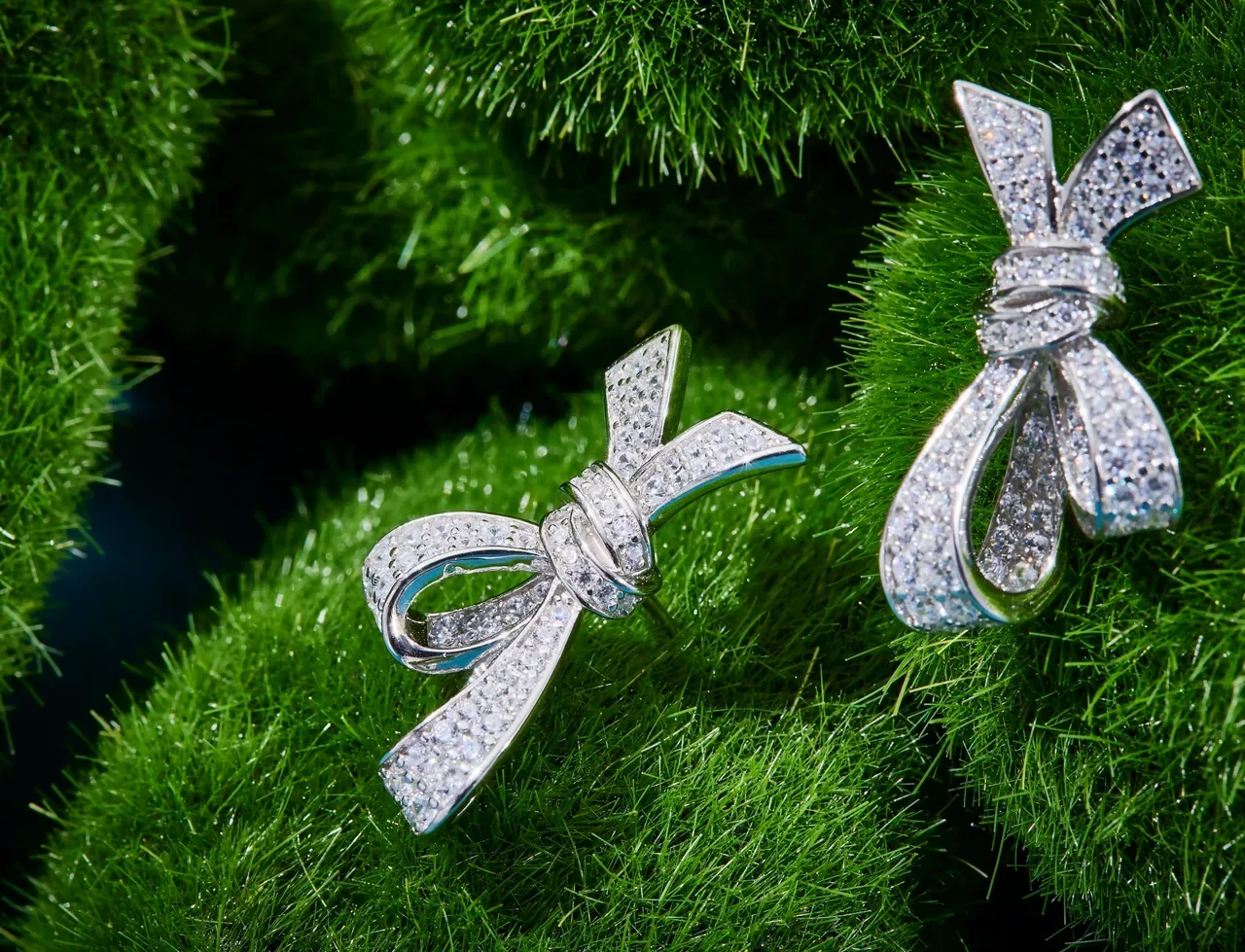 Tiffany & Co. Bow Pavé Diamond Earrings 3