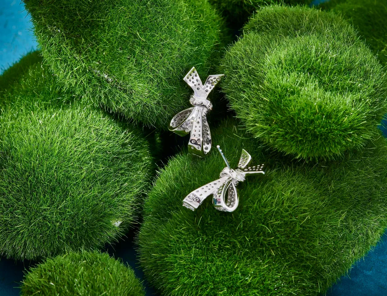 Tiffany & Co. Bow Pavé Diamond Earrings 5