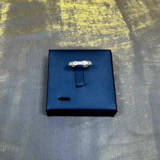 Tiffany & Co. Bague Eternity Band Argent Bleu Pavé-Set Pierres Carrées