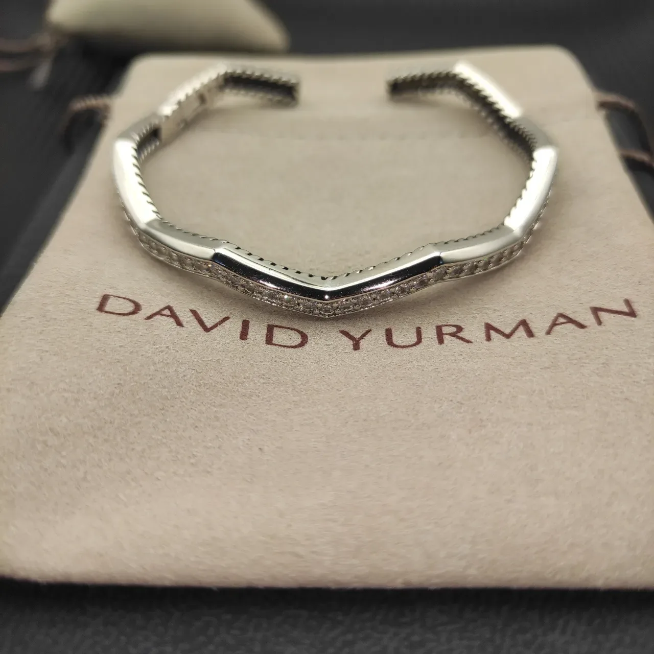 Tiffany & Co. HardWear Pavé Diamond Rope-Edge Open Cuff Bracelet 5
