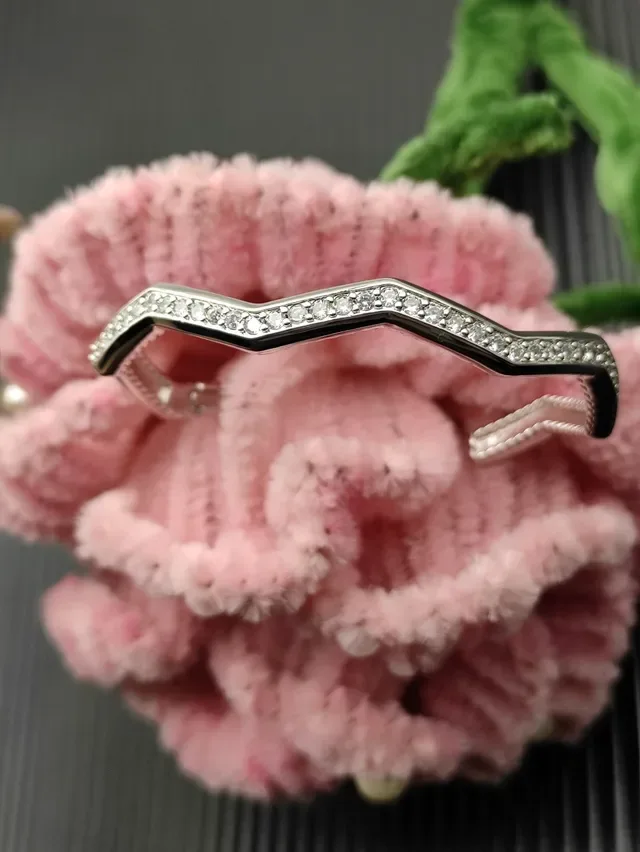 Tiffany & Co. HardWear Pavé Diamond Rope-Edge Open Cuff Bracelet 6