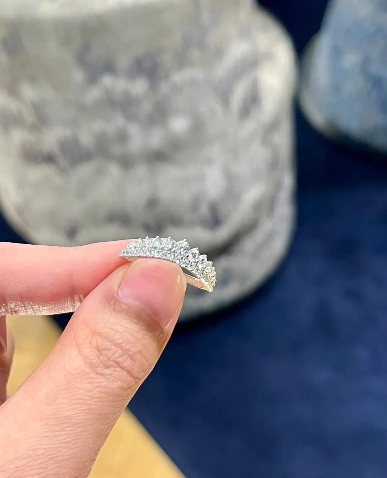 Tiffany & Co. Pavé-Set Multi-Row Diamond Ring 7