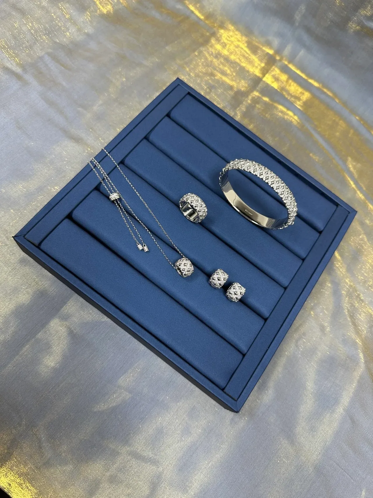 Tiffany & Co. Pavé-Set Wide Band Ring 6