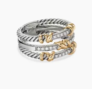 Tiffany & Co. Return to Tiffany Love Knot Bague de Diamant à Deux Tons Empilable 1