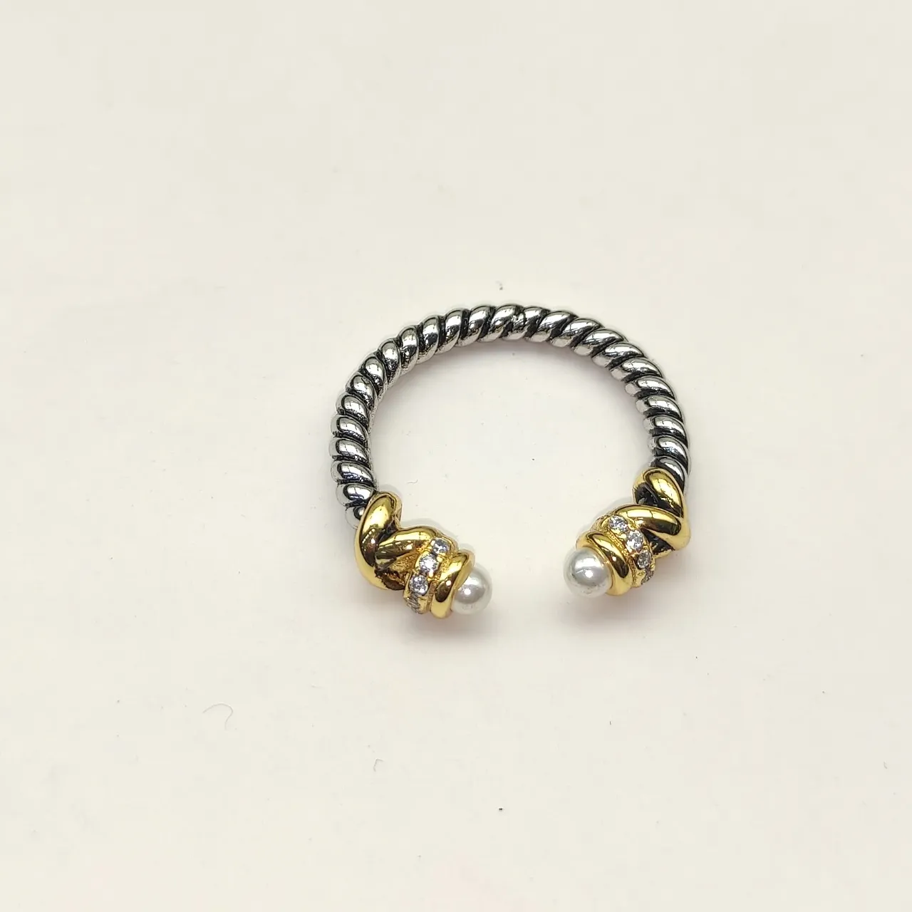 Tiffany & Co. Bracelet Métal Bicolore Câble Tordu Argent Or 2