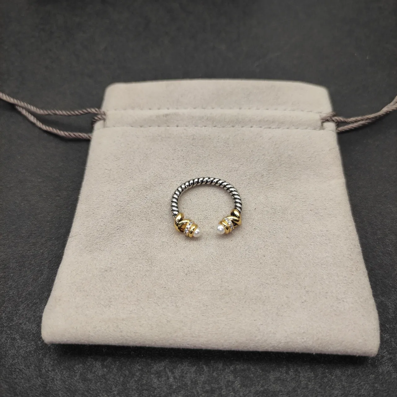 Tiffany & Co. Bracelet Métal Bicolore Câble Tordu Argent Or 3