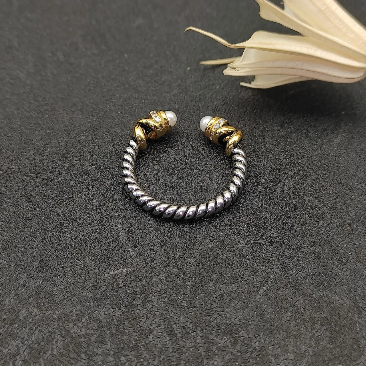 Tiffany & Co. Bracelet Métal Bicolore Câble Tordu Argent Or 5