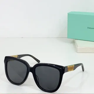 Tiffany & Co. T Collection Angular Cat-Eye Black Gold Sunglasses