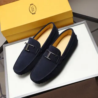 Tod's H-Buckle Loafer Navy Suede Men's Loafers