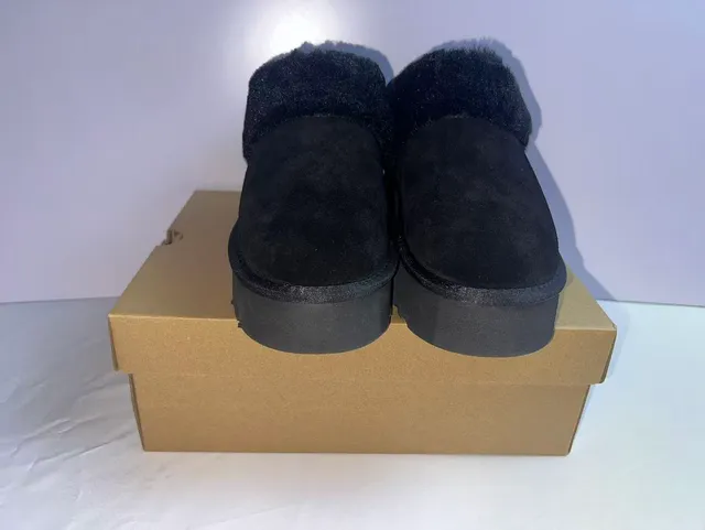 UGG Black Slip-On Shearling-Lined Snow Boots 3