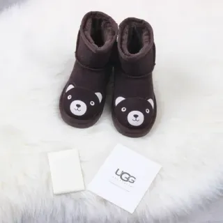 UGG Classic Mini Bear Face Brown Snow Boots
