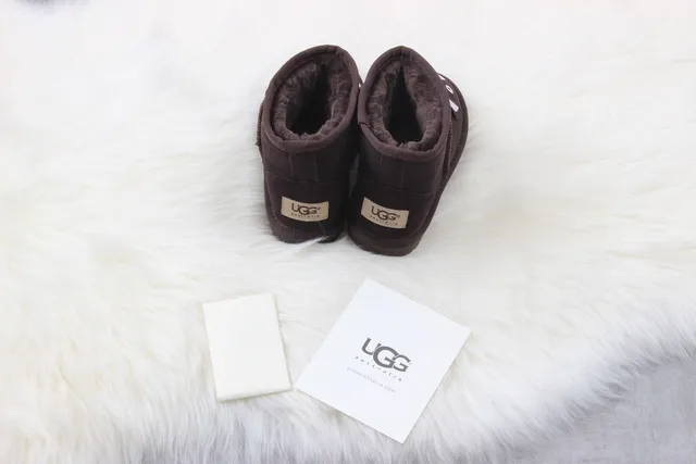 UGG Classic Mini Bear Face Brown Snow Boots 2