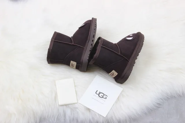 UGG Classic Mini Bear Face Brown Snow Boots 3