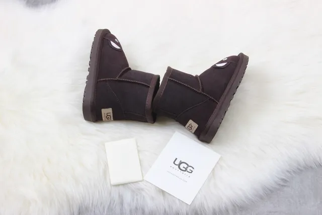 UGG Classic Mini Bear Face Brown Snow Boots 5