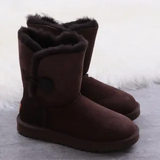 UGG Classic Short Brown Suede Shearling-Lined Snow Boots