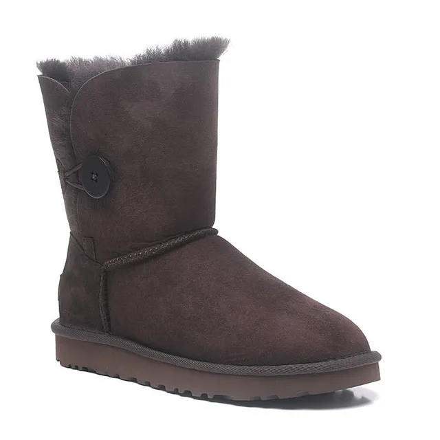 UGG Classic Short Brown Suede Shearling-Lined Snow Boots 14
