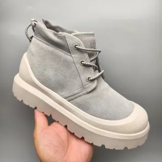 UGG Gray Suede Platform Ankle Boot