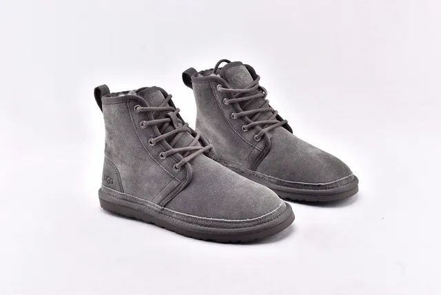 UGG Harkley Gray Suede Lace-Up Ankle Boots 9