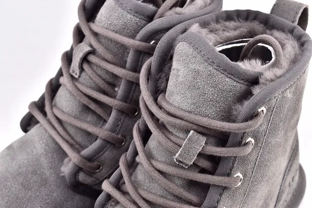 UGG Harkley Gray Suede Lace-Up Ankle Boots 11