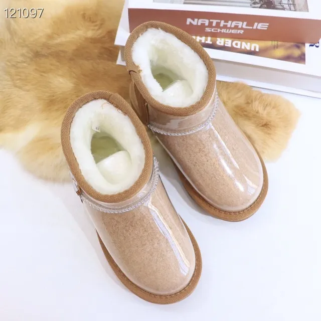 UGG Multicolor Translucent Jelly Upper Shearling-Lined Cuff Snow Boots 13
