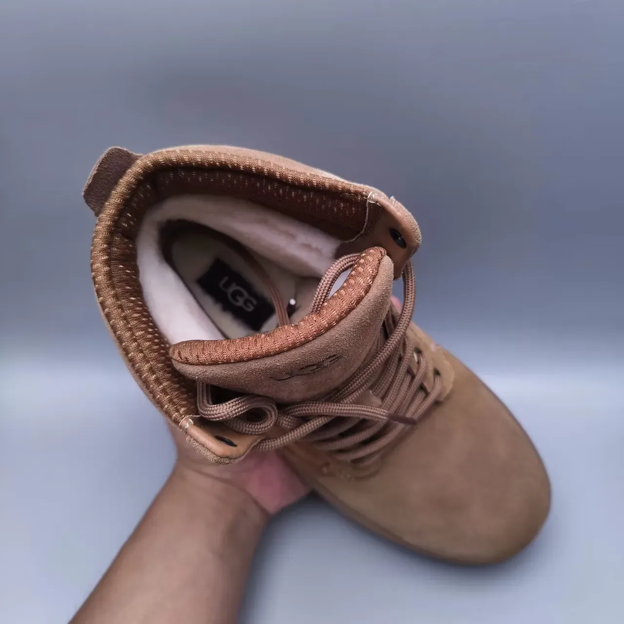 UGG Suede Lace-Up Tan Work Boot 4