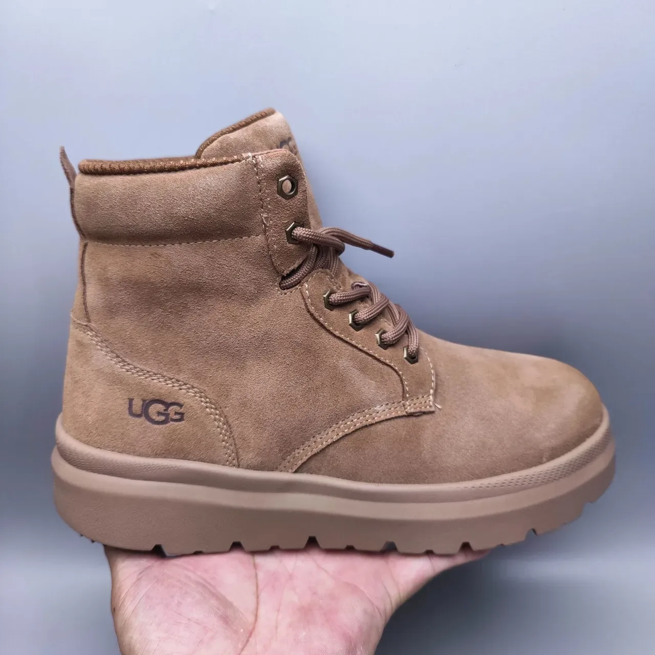 UGG Suede Lace-Up Tan Work Boot 5