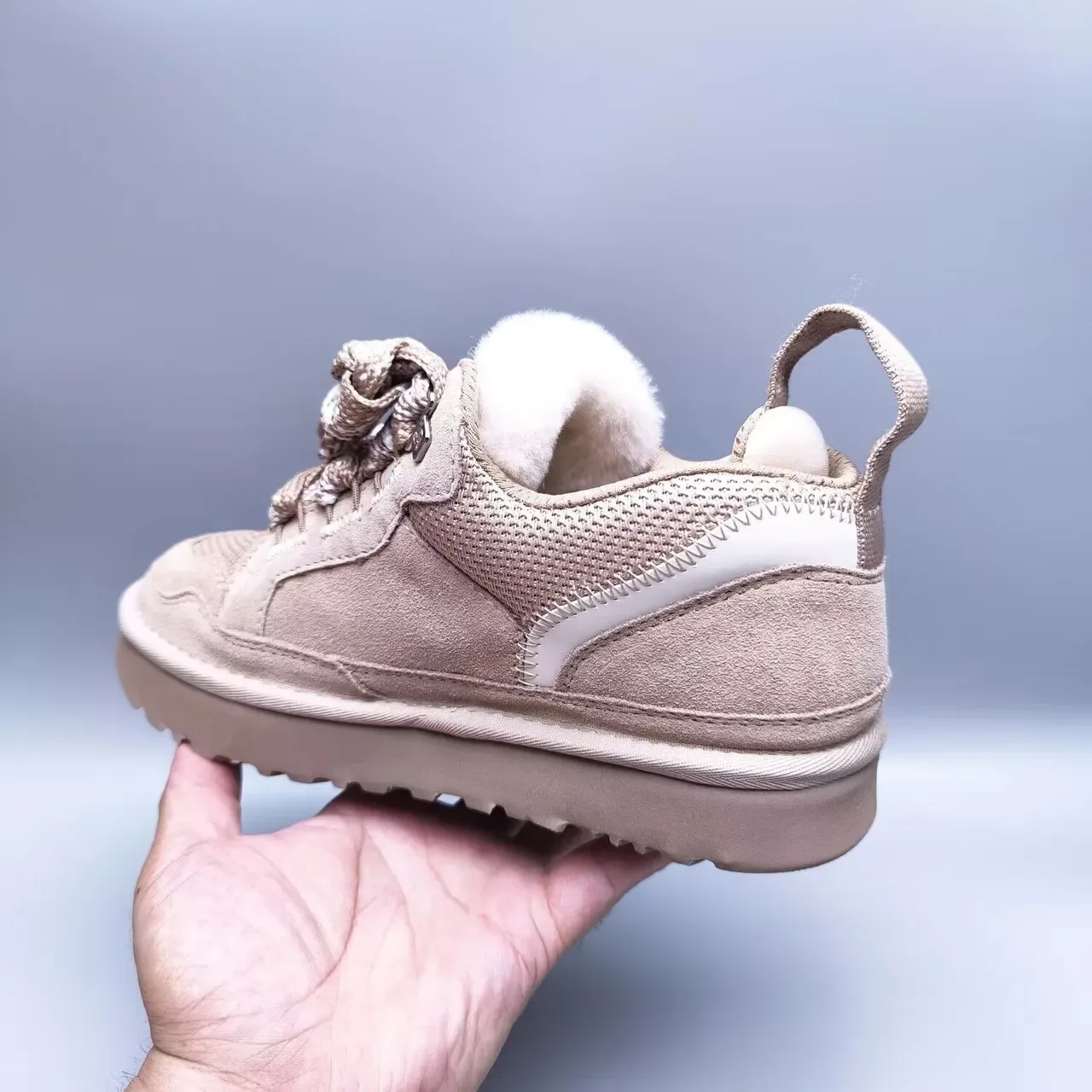 UGG Tasman Beige Shearling-Lined Lifestyle Sneakers 2