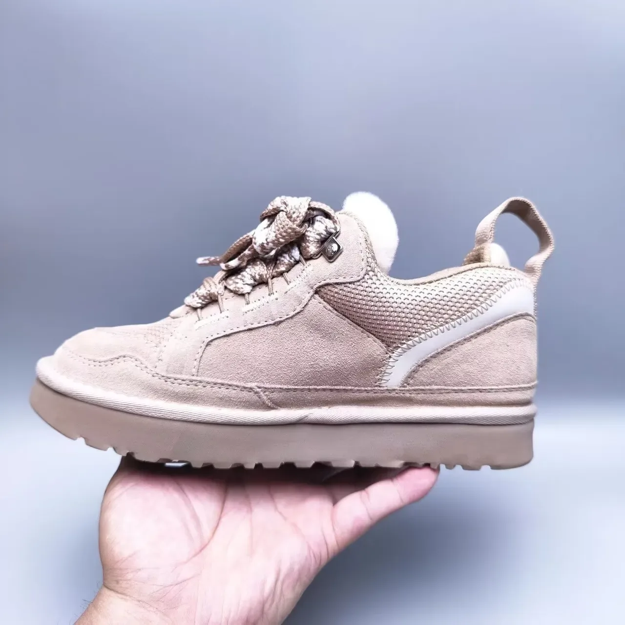 UGG Tasman Beige Shearling-Lined Lifestyle Sneakers 3