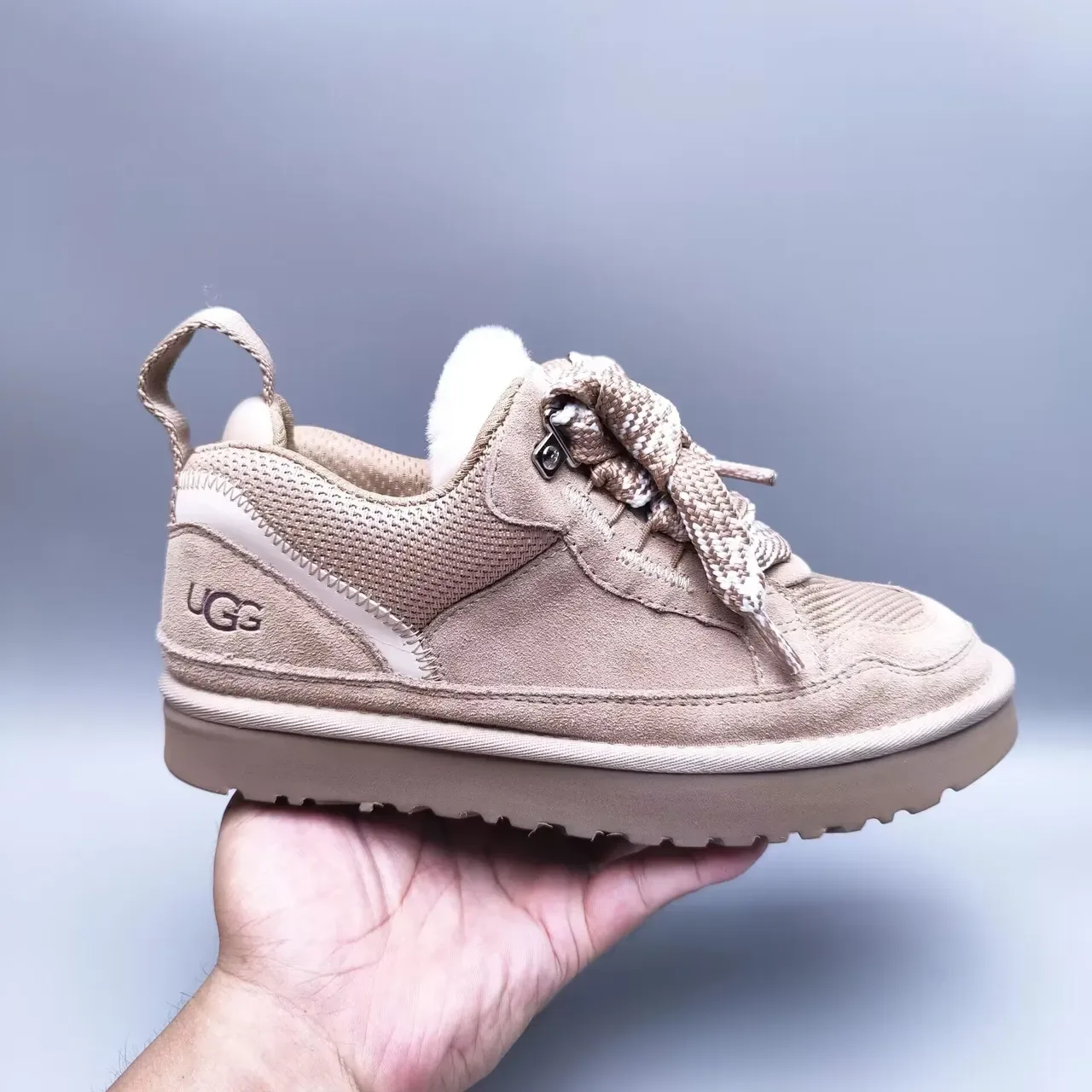 UGG Tasman Beige Shearling-Lined Lifestyle Sneakers 4