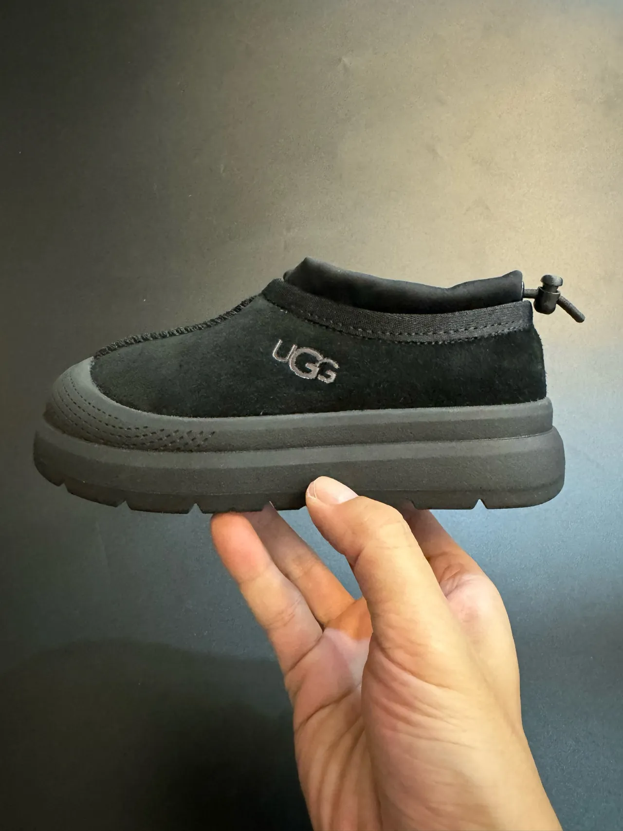 UGG Tasman Bege Branco Slip-On Plataforma Sola Sapatos Casuais 15