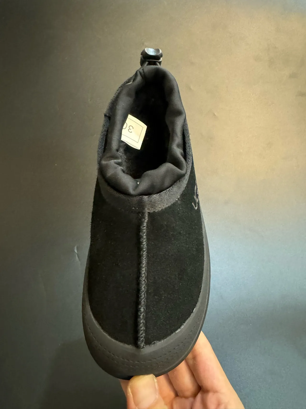 UGG Tasman Bege Branco Slip-On Plataforma Sola Sapatos Casuais 18